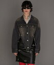 PRANK PROJECT デニムジャケットロンパース / Denim Jacket Rompers プランク プロジェクト ジャケット・アウター デニムジャケット ブラック ブルー【送料無料】