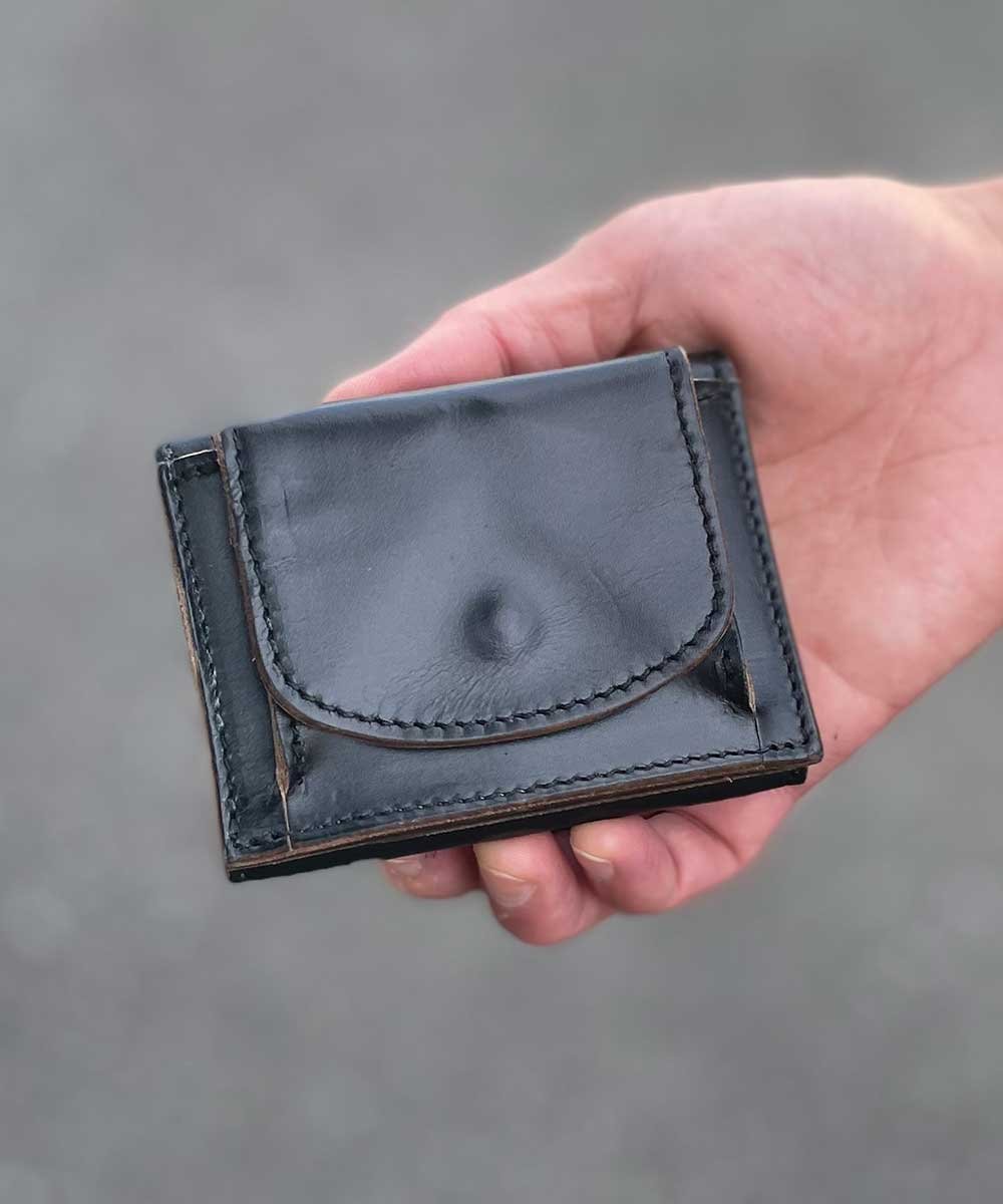 MR.OLIVE HORWEEN CHROMEXCEL LEATHER /SUPER MINI WALLET ミスターオリーブ 財布・ポーチ・ケース 財布 ブラック【送料無料】