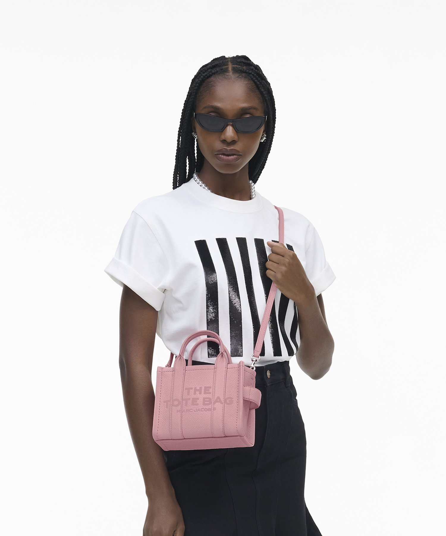 MARC JACOBS 【公式】THE LEATHER CROSSBODY MINI TOTE BAG/ザ レザー クロスボディ ミニ トートバッグ マーク ジェイコブス バッグ トートバッグ ピンク【送料無料】