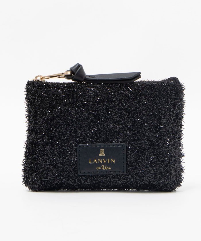 LANVIN en Bleu ランバン オン ブルー LANVIN en Bleu ジュエル スマホストラップ クイーポ 財布・ポーチ・ケース ポーチ ブラック【送料無料】