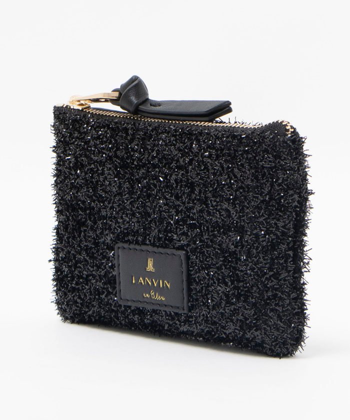 LANVIN en Bleu ランバン オン ブルー LANVIN en Bleu ジュエル スマホストラップ クイーポ 財布・ポーチ・ケース ポーチ ブラック【送料無料】