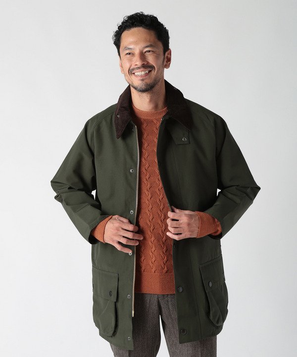 MEN'S BIGI 【Barbour/バブアー】BEAUFORT / ビューフォート 2レイヤーブルゾン メンズ ビギ ジャケット・アウター ブルゾン・ジャンパー グリーン ブラック【送料無料】