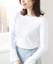 OFUON フレアースリーブリブニット/洗える/WEB限定サイズあり オフオン トップス ニット ピンク ネイビー ホワイト【送料無料】