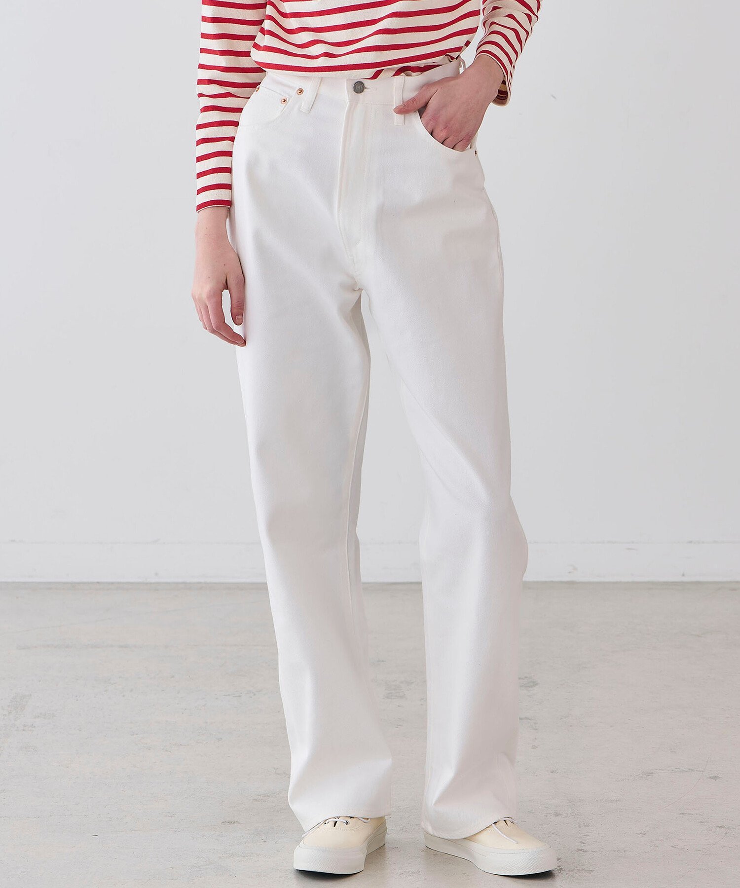 Bshop ANATOMICA ｜ 618 MARILYNI NON WASH WOMEN ビショップ パンツ ジーンズ・デニムパンツ ホワイト