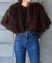 【SALE/49%OFF】PAL GROUP OUTLET 【Pasterip】Curly fur cape vest パル グループ アウトレット ファッション雑貨 マフラー・ストール・ネックウォーマー ブラウン【送料無料】