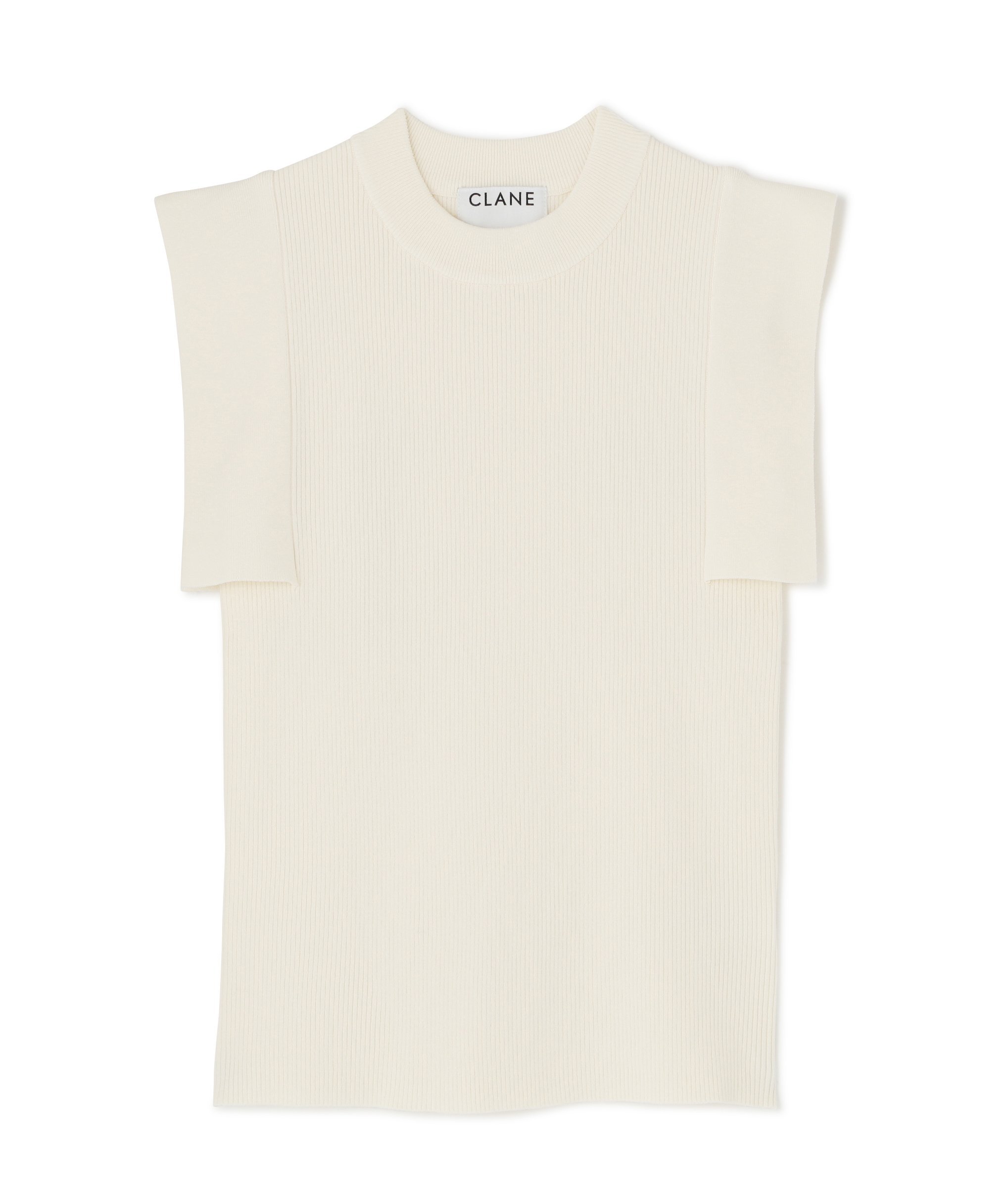 LHP CLANE/クラネ/SQUARE SLEEVE KNIT TOPS エルエイチピー トップス ノースリーブ・タンクトップ グレー ブラック ホワイト