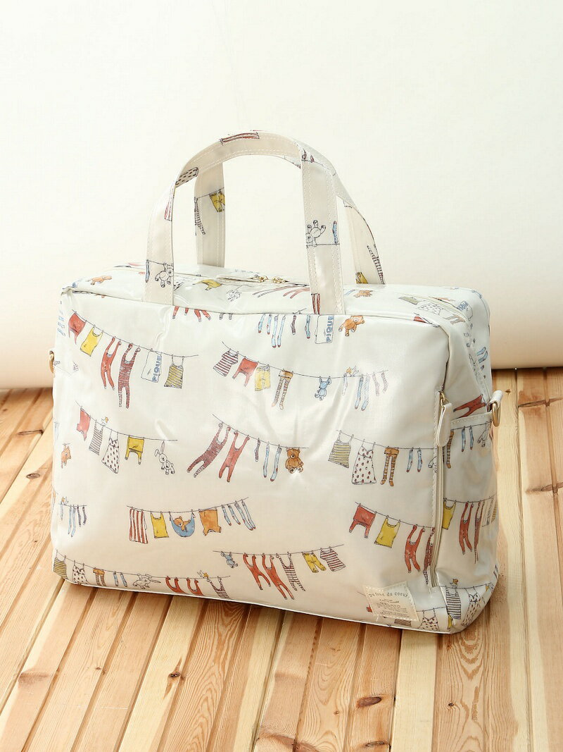 gelato pique コーディングランドリーママバッグ ジェラートピケ マタニティウェア・ベビー用品 マザーズバッグ・おむつポーチ ピンク ホワイト【送料無料】のサムネイル