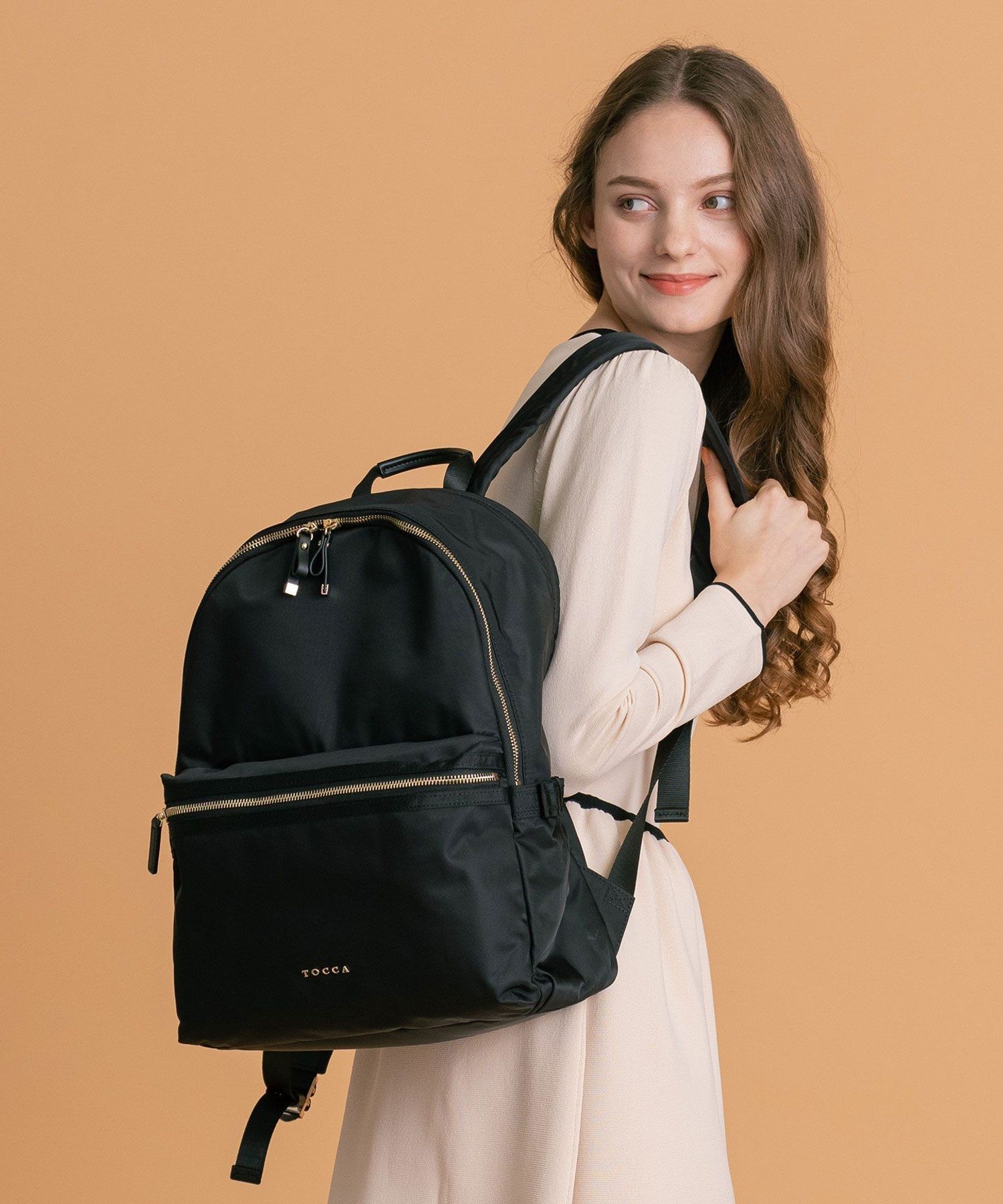 TOCCA SIDE RIBBON BACKPACK リュックサック トッカ バッグ リュック・バックパック ブラック ネイビー ベージュ【送料無料】