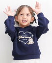 【SALE/50%OFF】SLAP SLIP 袖口タックサガラ刺しゅうリボンモチーフフーディー(80~130cm) ベベ オンライン ストア トップス パーカー...