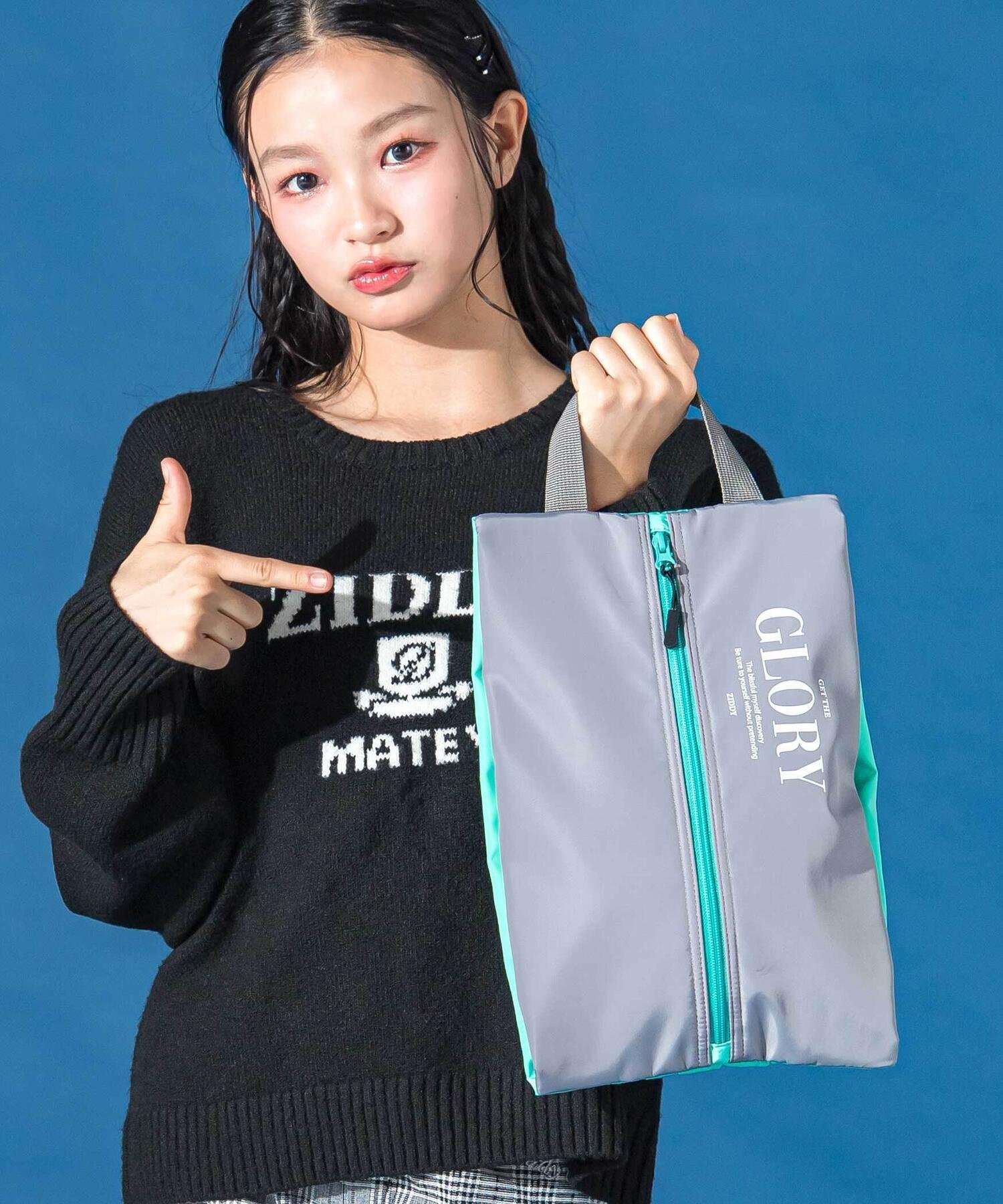 ZIDDY 配色シューズケース ベベ オンライン ストア ファッション雑貨 その他のファッション雑貨 グレー ブラック