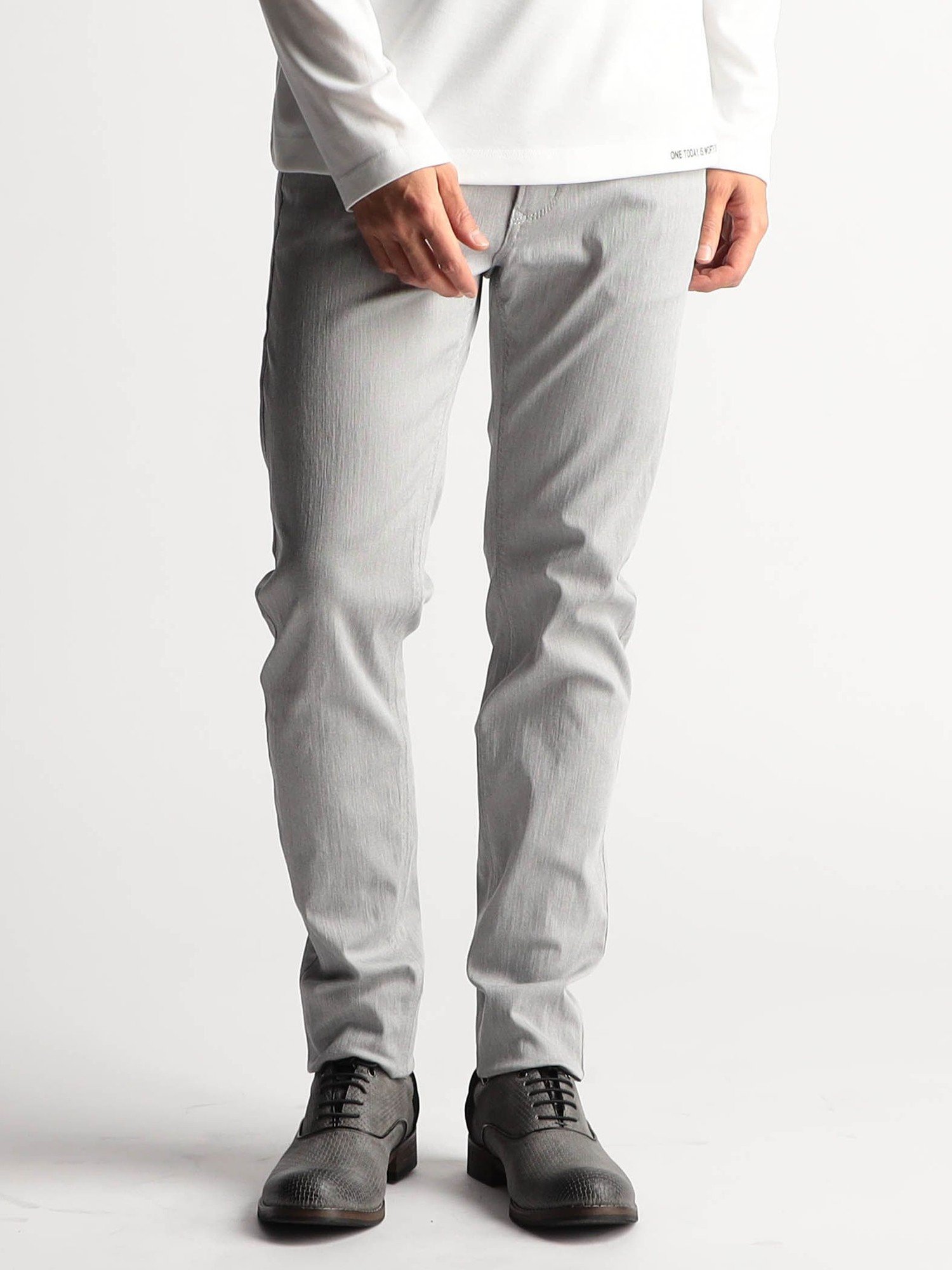 NICOLE CLUB FOR MEN コーティングヘリンボン 5ポケットパンツ ニコル パンツ その他のパンツ ブラック..