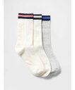【SALE/58%OFF】GAP (K)クルーソックス 3足セット (キッズ) ギャップ 靴下・レッグウェア 靴下