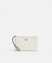 【SALE/62%OFF】COACH OUTLET 【公式】ラージ コーナー ジップ リストレット・シグネチャー キャンバス コーチ アウトレット 財布・ポーチ・ケース ポーチ ホワイト【送料無料】(4)