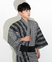 KYOETSU 切替浴衣4点セット キョウエツ 着物・浴衣・和装小物 浴衣 ネイビー ブルー レッド グリーン