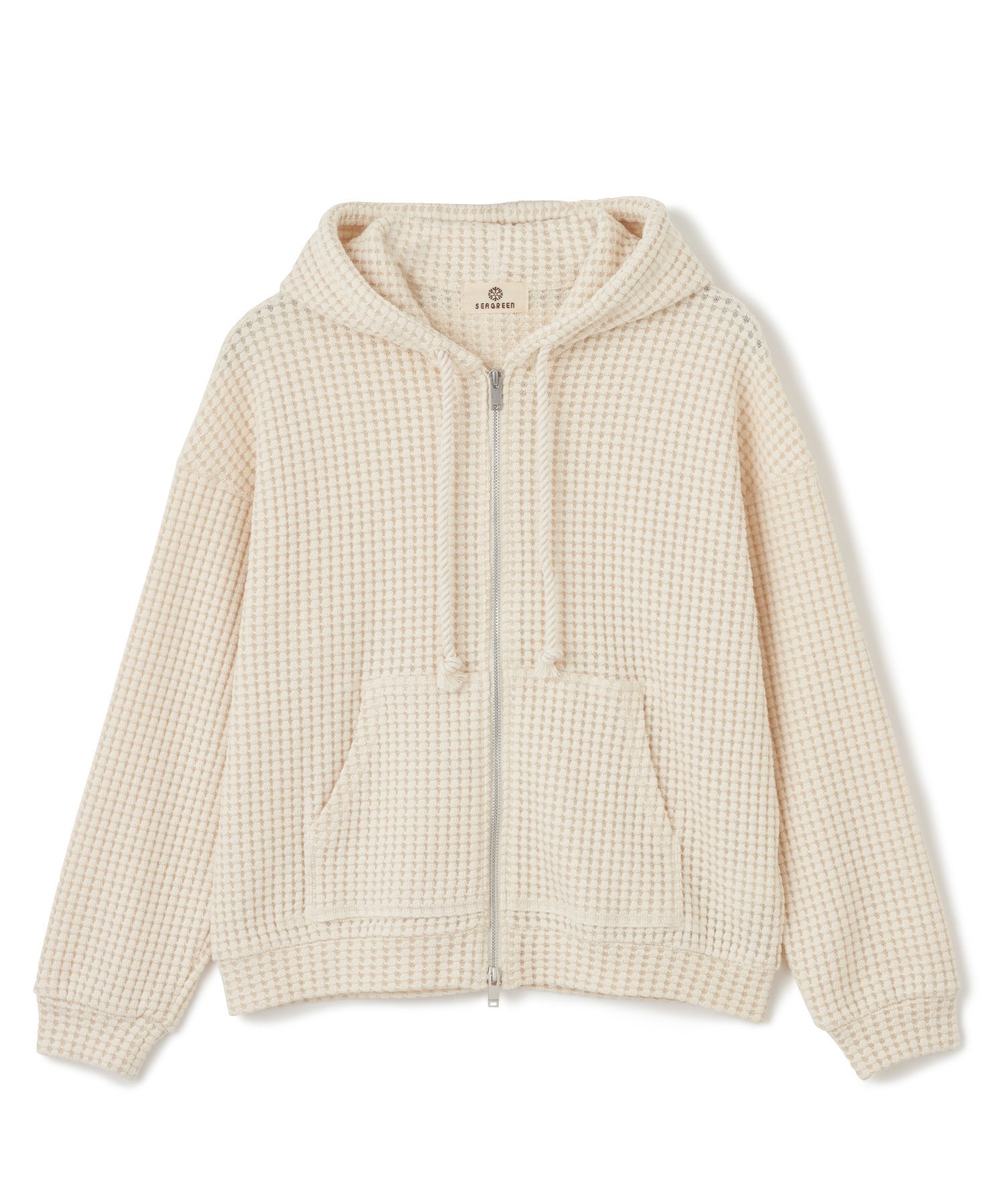 SEAGREEN (W)BIG WAFFLE HOODIE タトラスコンセプトストア トップス パーカー・フーディー ベージュ ホワイト グリーン ネイビー ピンク【送料無料】