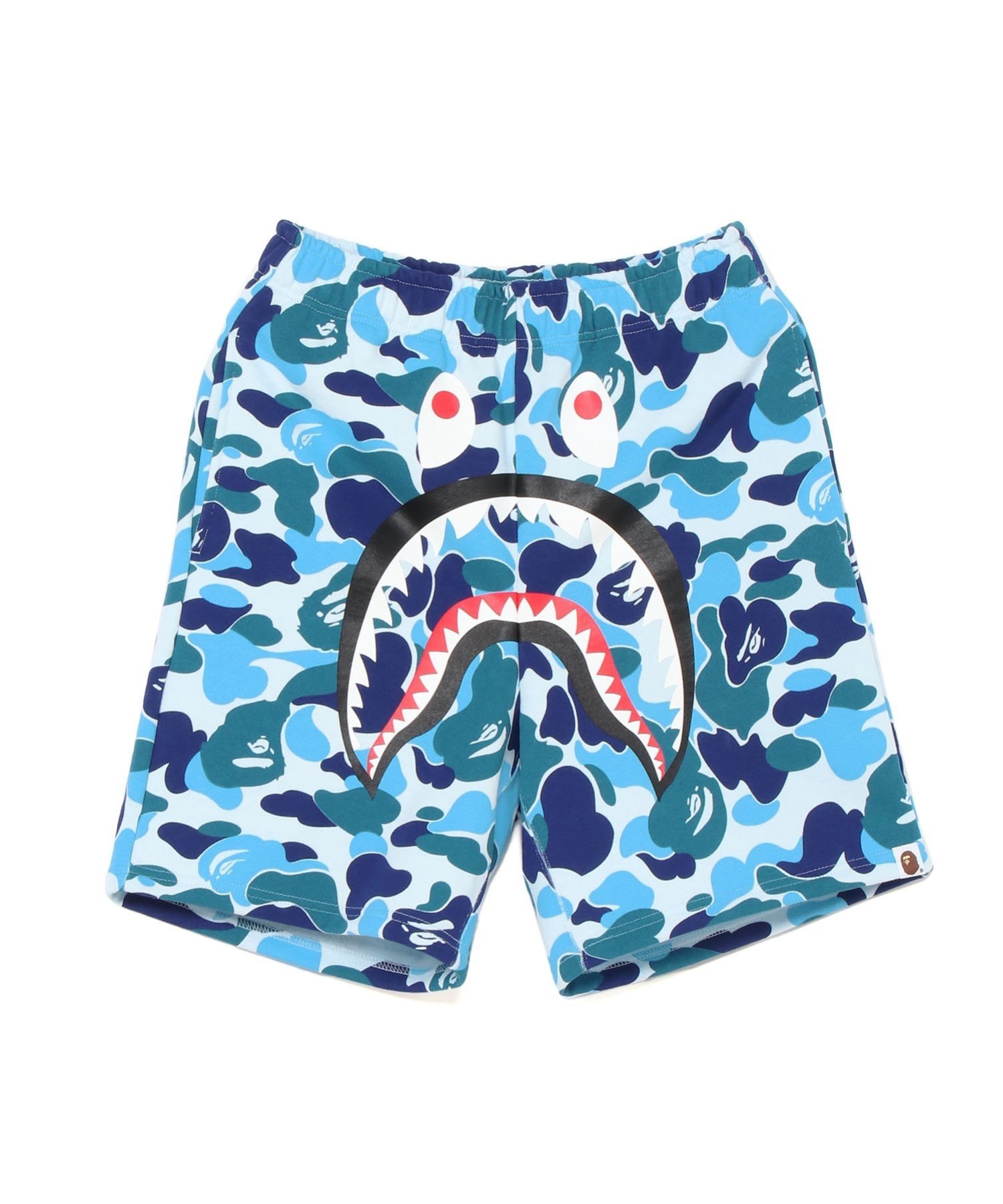 A BATHING APE ABC CAMO SHARK SWEAT SHORTS ア ベイシング エイプ パンツ ジャージ・スウェットパンツ ブルー グリーン ピンク