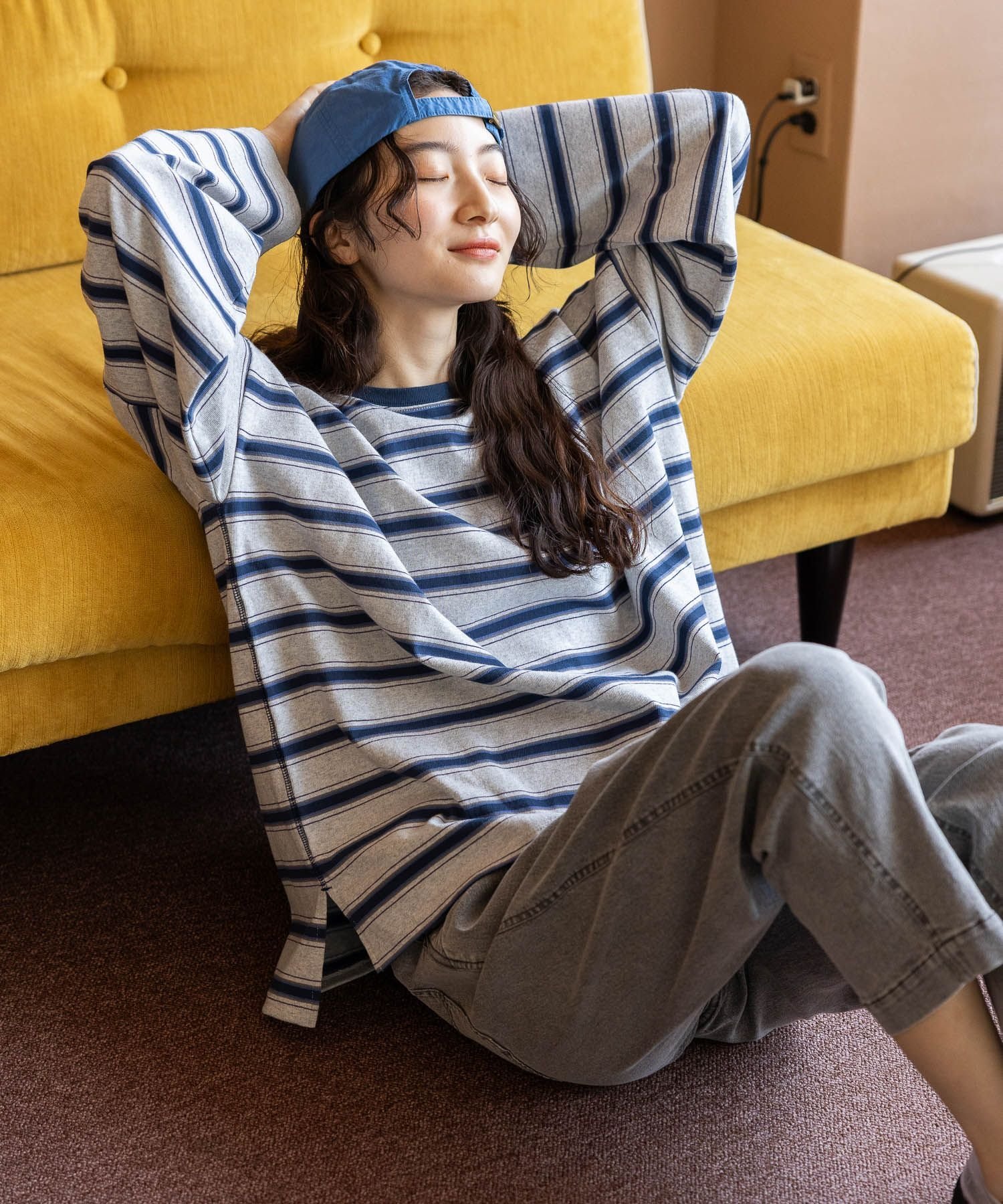 【SALE／30%OFF】niko and ... COLORマイスターロンTEE ニコアンド トップス カットソー・Tシャツ オレンジ グレー パープル グリーン ホワイトのサムネイル