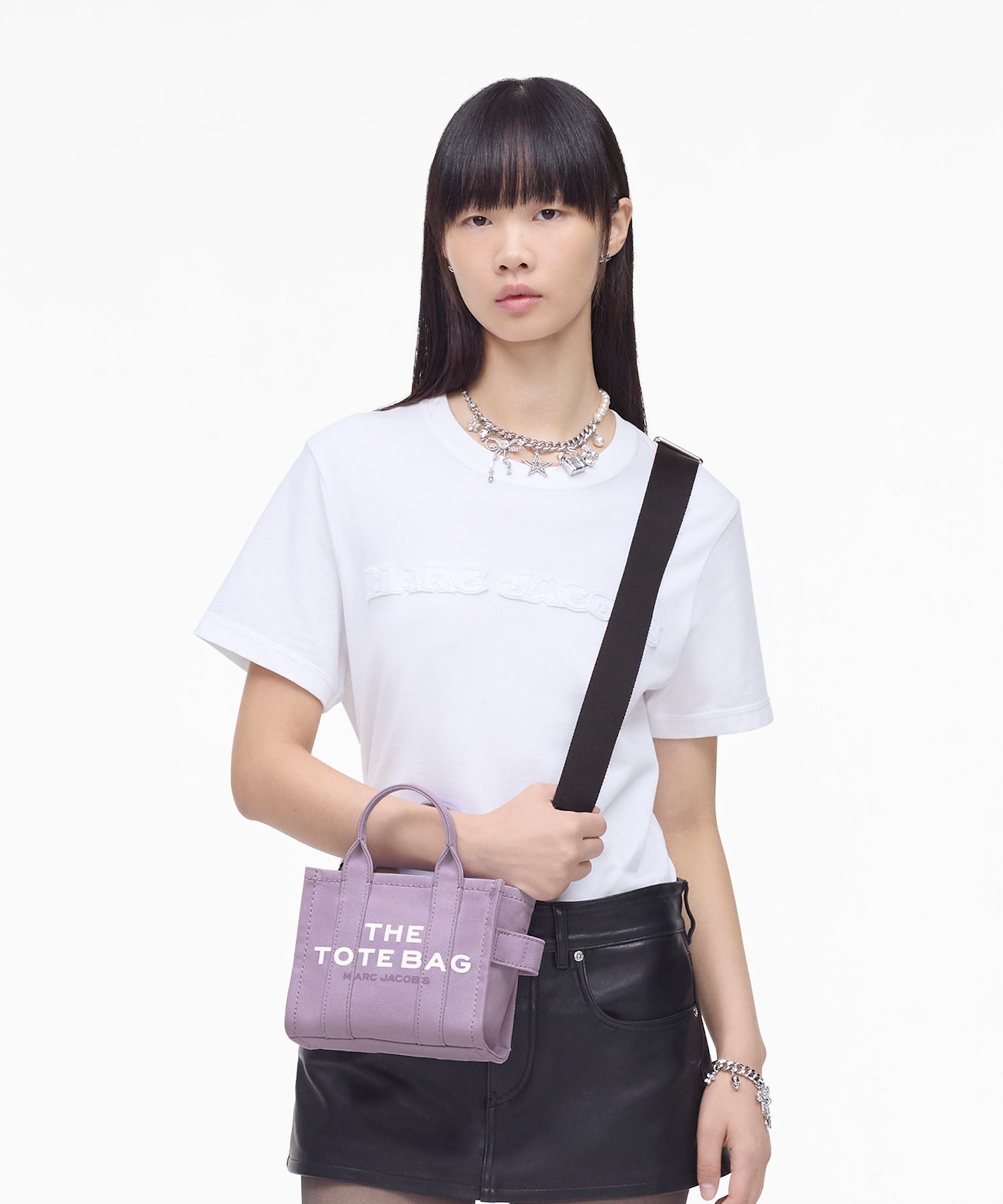 MARC JACOBS 【公式】THE CANVAS CROSSBODY MINI TOTE BAG/ザ キャンバス クロスボディ ミニ トート バッグ マーク ジェイコブス バッグ トートバッグ パープル【送料無料】
