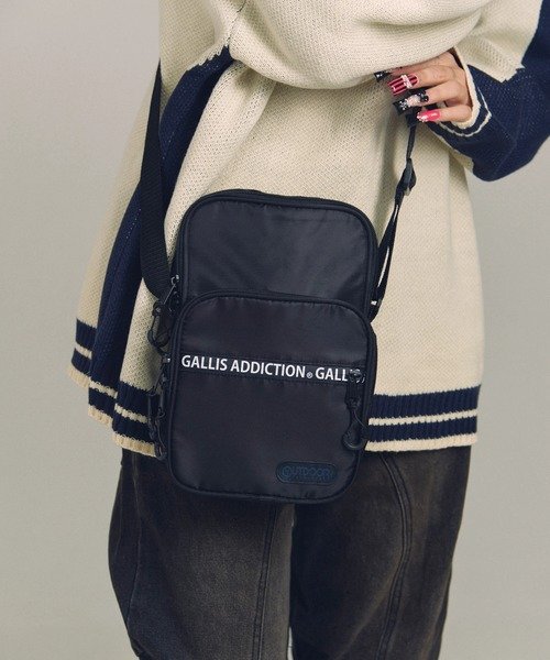 【OUTDOOR×GALLIS ADDICTION】PRODUCTS SHOULDER BAG ジャックローズ バッグ ショルダーバッグ ブラック