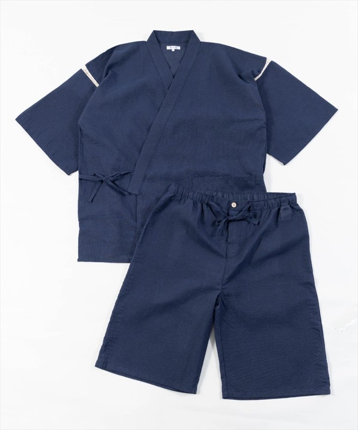 Nylaus KING シジラ甚平 ナイラス 着物・浴衣・和装小物 浴衣 ネイビー【送料無料】