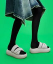 CHARLES & KEITH ストレッチ ファブリックストラッピーフラットフォームサンダル チャールズアンドキース シューズ・靴 その他のシューズ・靴 ベージ...