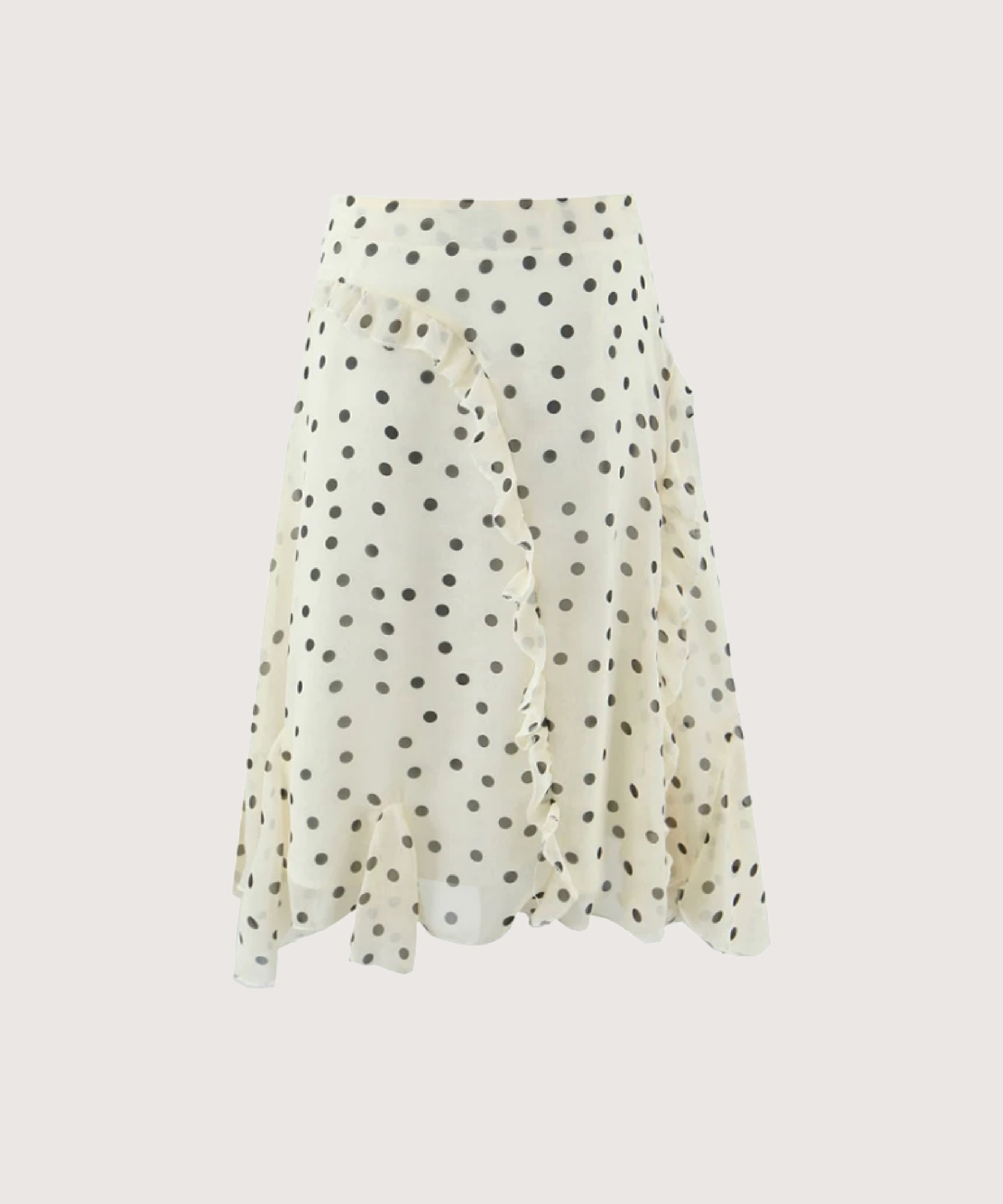 LA POMME petit Ruffle Flare Dots Skirt ラポミ・プチ スカート ロング・マキシスカート【送料無料】
