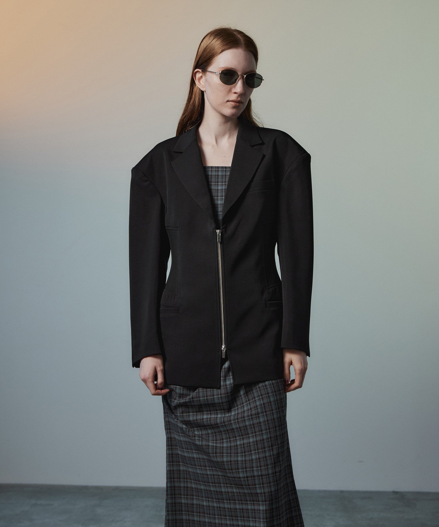 MAISON SPECIAL Oversized Jacket with Ribbed Waist メゾンスペシャル ジャケット・アウター テーラードジャケット・ブレザー ブラック