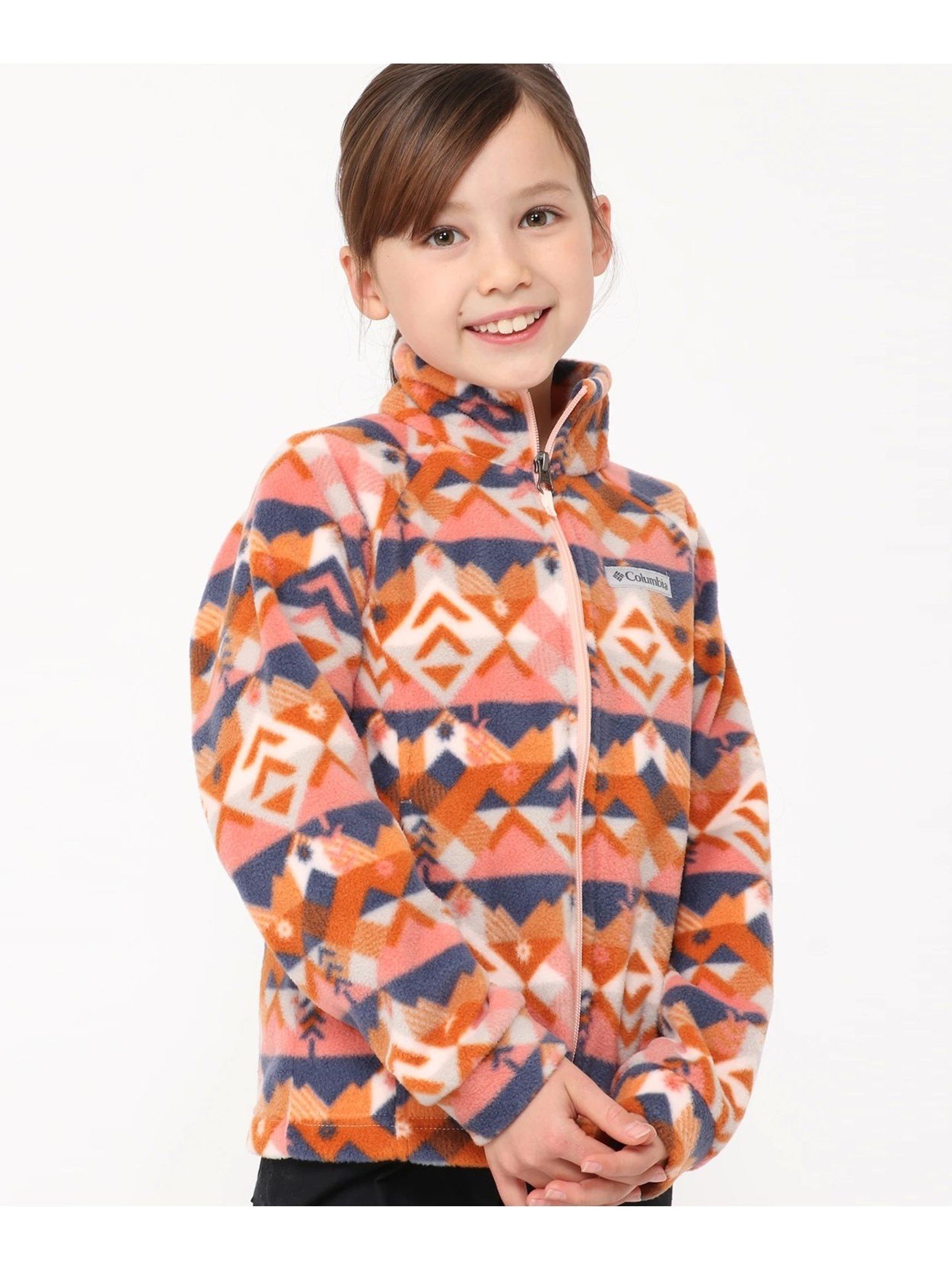 【SALE／30%OFF】Columbia 【KIDS】ベントンスプリングス II プリンテッドフリース コロンビア ジャケット・アウター ブルゾン・ジャンパー オレンジ ホワイト