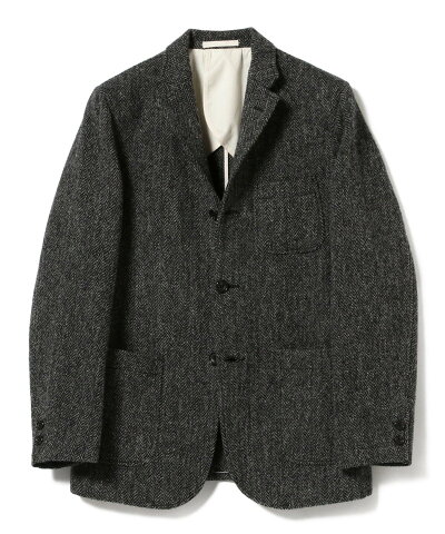 Harris Tweed Sack Sport Coat 38-16-0111-803: Grey Herringbone Harris Tweed Sack Sport Coat 38-16-0111-803: Grey Herringbone
