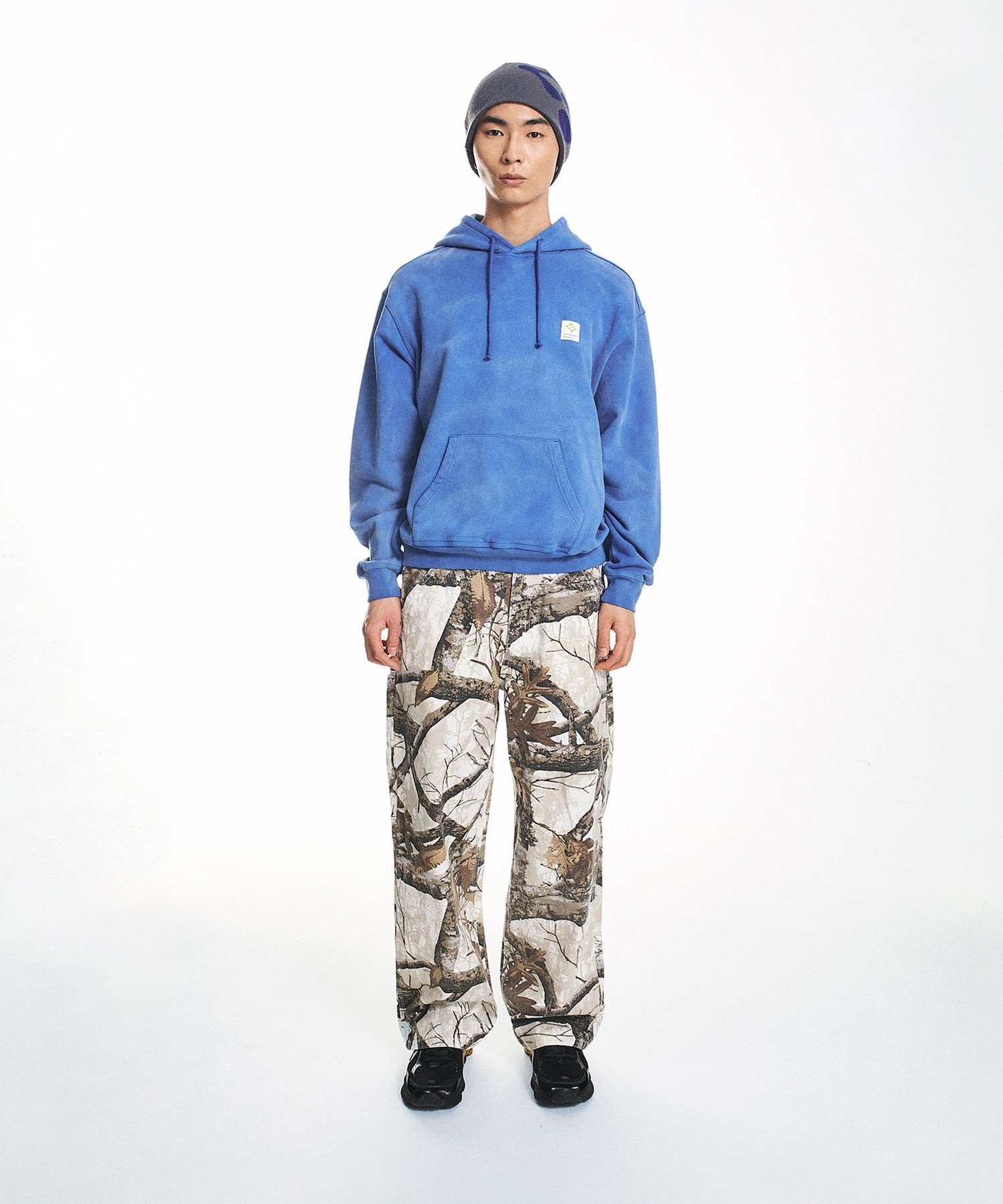 【SALE／40%OFF】SHIPS MEN City Ambient Products: ツリーカモフラージュ バギー ペインター ワークパンツ シップス パンツ その他のパンツ ブラック ホワイト【送料無料】