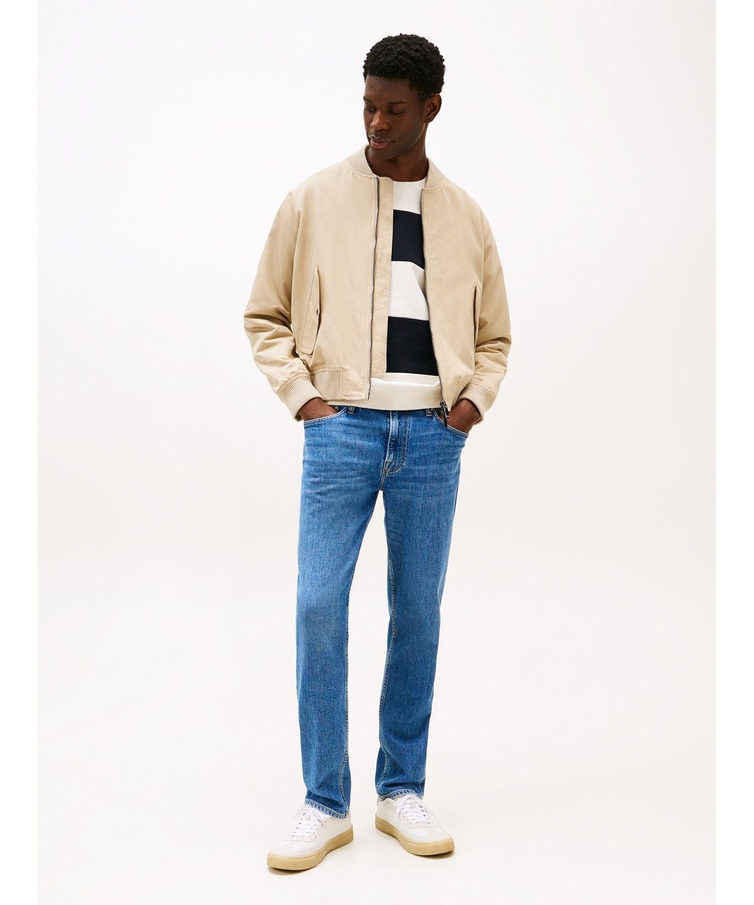 TOMMY HILFIGER テーパードハーレムストレートジーンズ トミーヒルフィガー パンツ ジーンズ・デニムパンツ ブルー【送料無料】