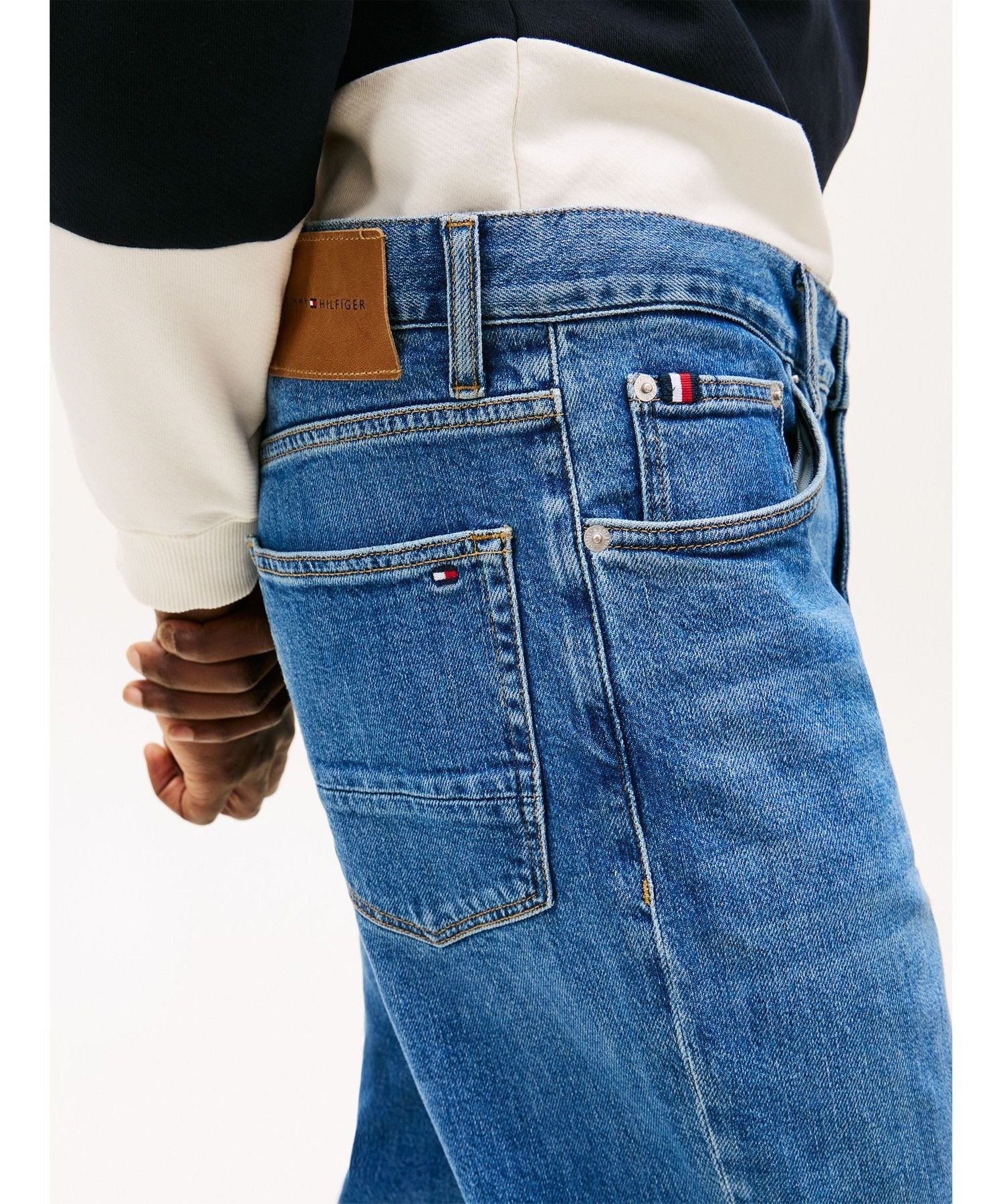 TOMMY HILFIGER テーパードハーレムストレートジーンズ トミーヒルフィガー パンツ ジーンズ・デニムパンツ ブルー【送料無料】