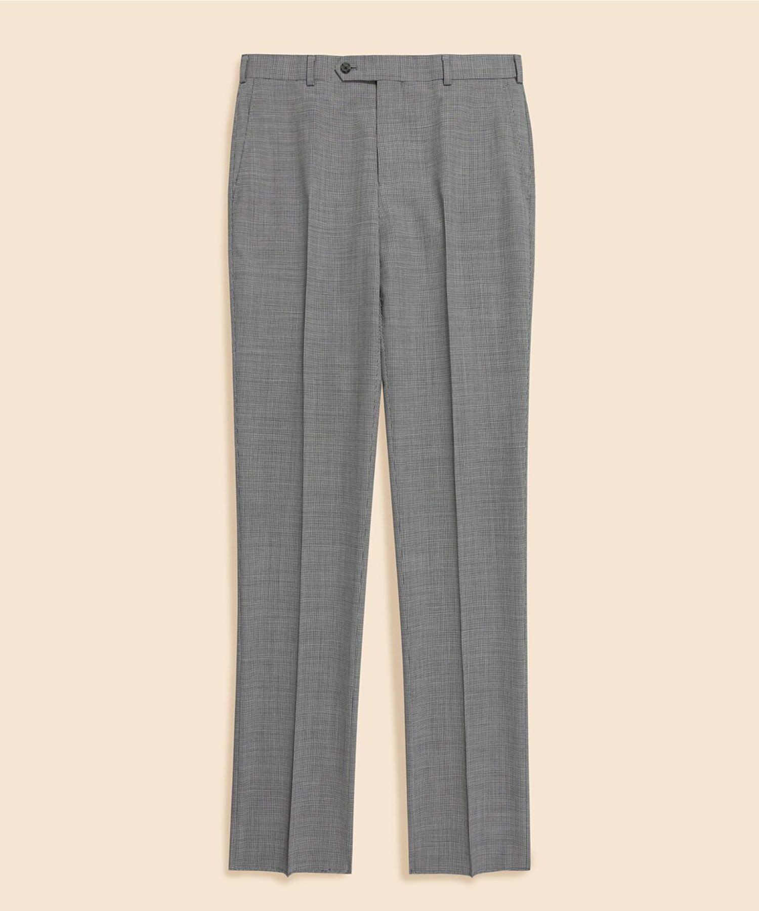BROOKS BROTHERS Brooks Brothers Explorer ウール ハウンドトゥース プレーンフロント トラウザーズ Classic ブルックス ブラザーズ パンツ スラックス・ドレスパンツ グレー【送料無料】