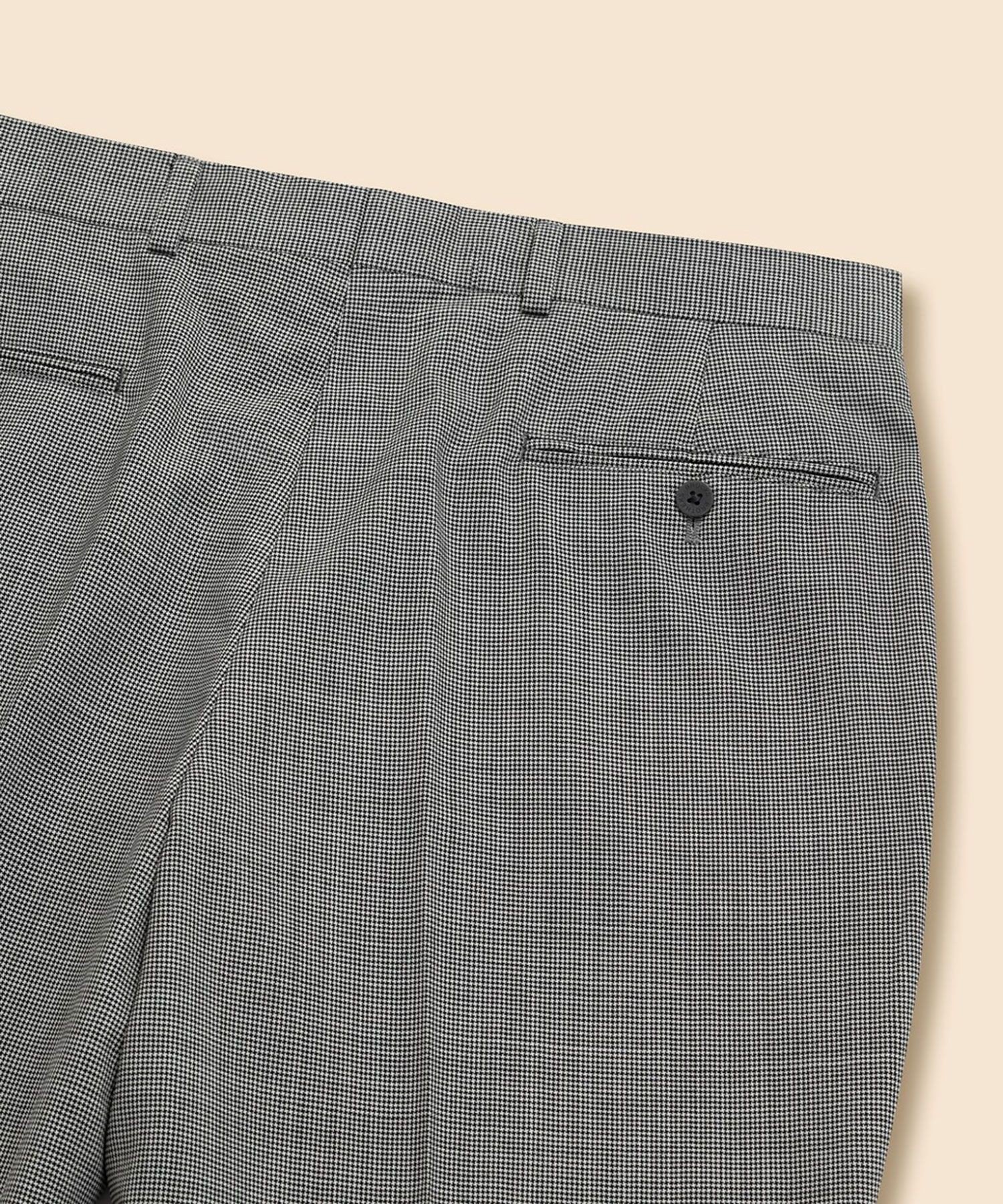 BROOKS BROTHERS Brooks Brothers Explorer ウール ハウンドトゥース プレーンフロント トラウザーズ Classic ブルックス ブラザーズ パンツ スラックス・ドレスパンツ グレー【送料無料】