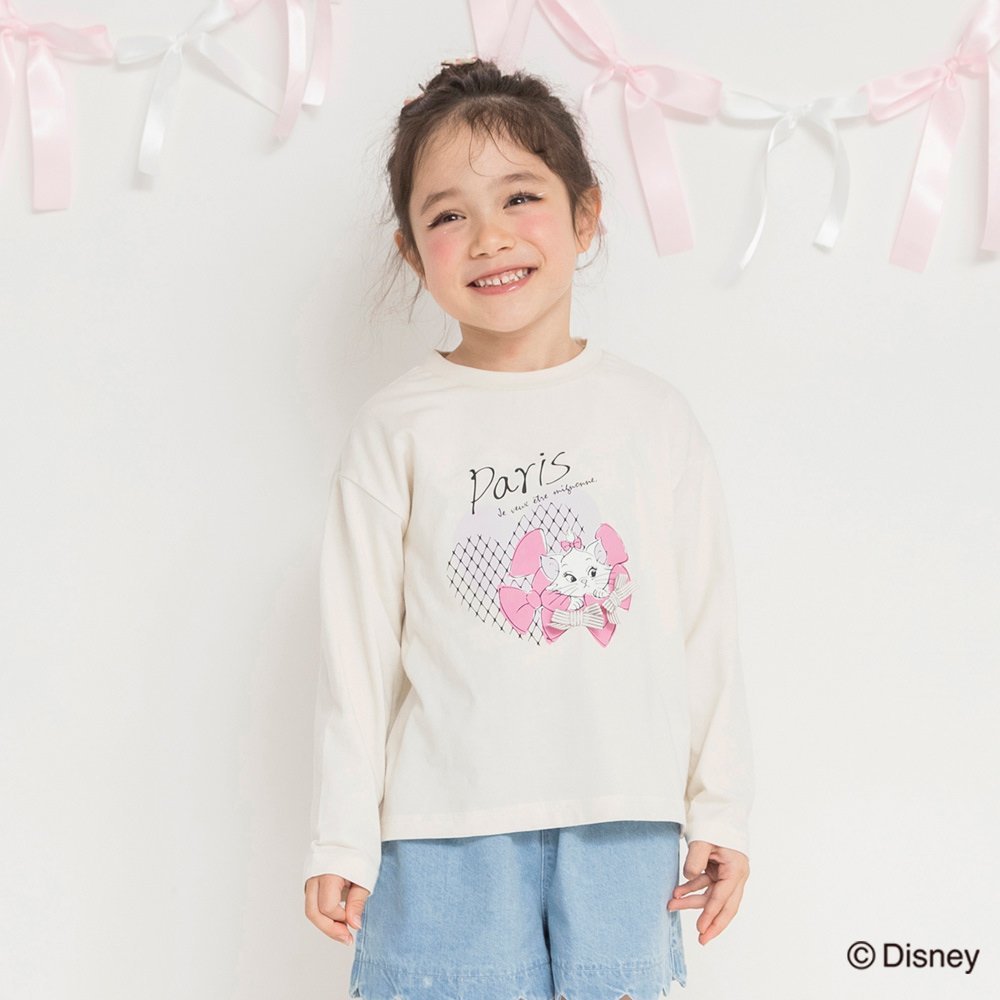 【SALE／25 OFF】branshes 【Disney / ディズニー】おしゃれキャット / マリー / 長袖Tシャツ ブランシェス トップス カットソー Tシャツ ホワイト ブラック