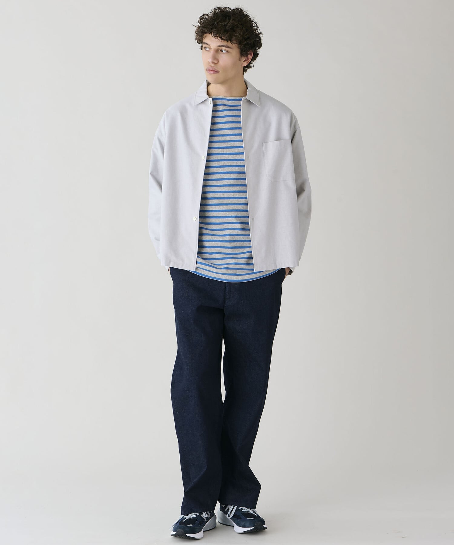 Bshop ORCIVAL ｜ クラシックオクスフォード レギュラーカラーアウターシャツ MEN ビショップ トップス シャツ・ブラウス ブルー