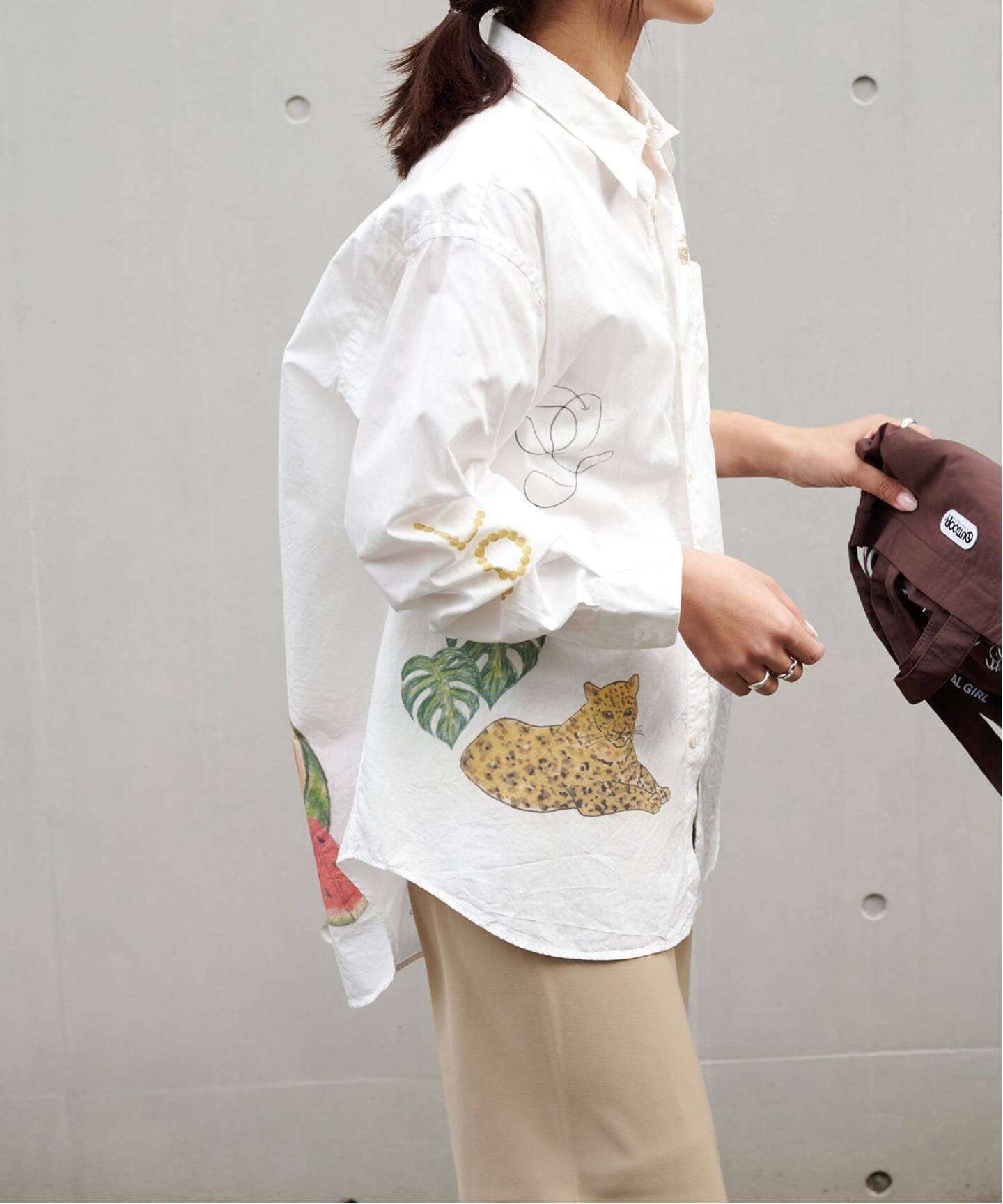 OUTDOOR PRODUCTS Usual Things FUJITO ex セレモニープリントシャツ アウトドアプロダクツユージュアルシングス トップス シャツ・ブラウス ピンク ホワイト【送料無料】