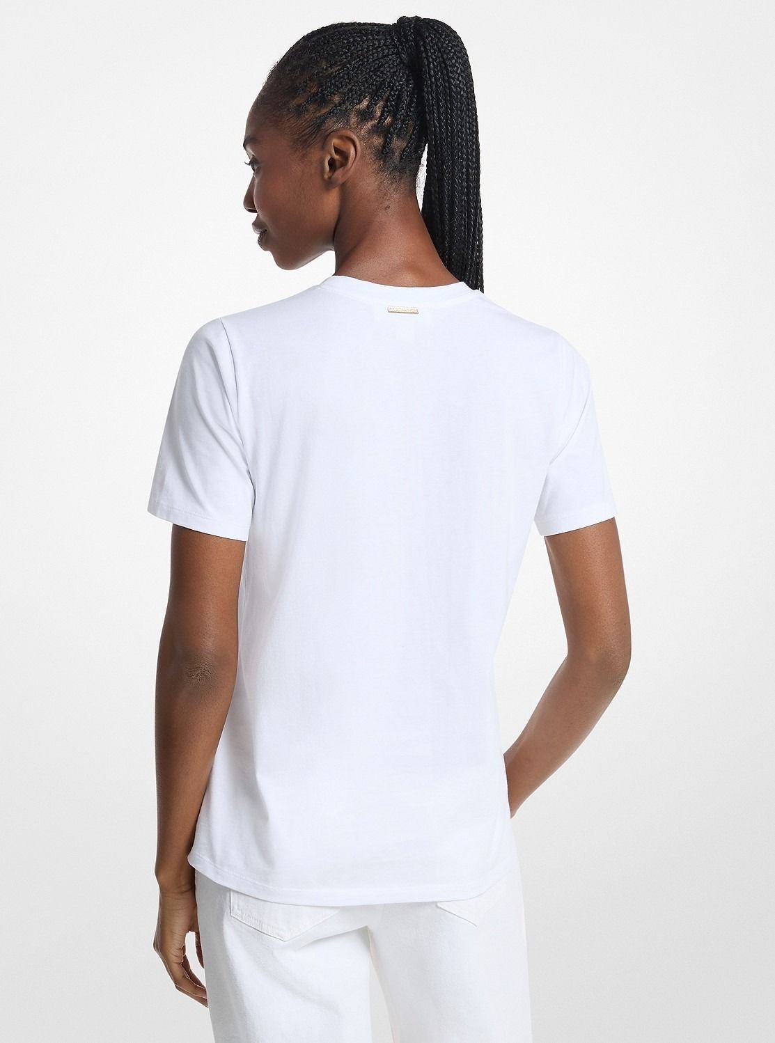 KORS アップリケ クラシック Tシャツ マイケルコース マイケル・コース トップス カットソー・Tシャツ ホワイト