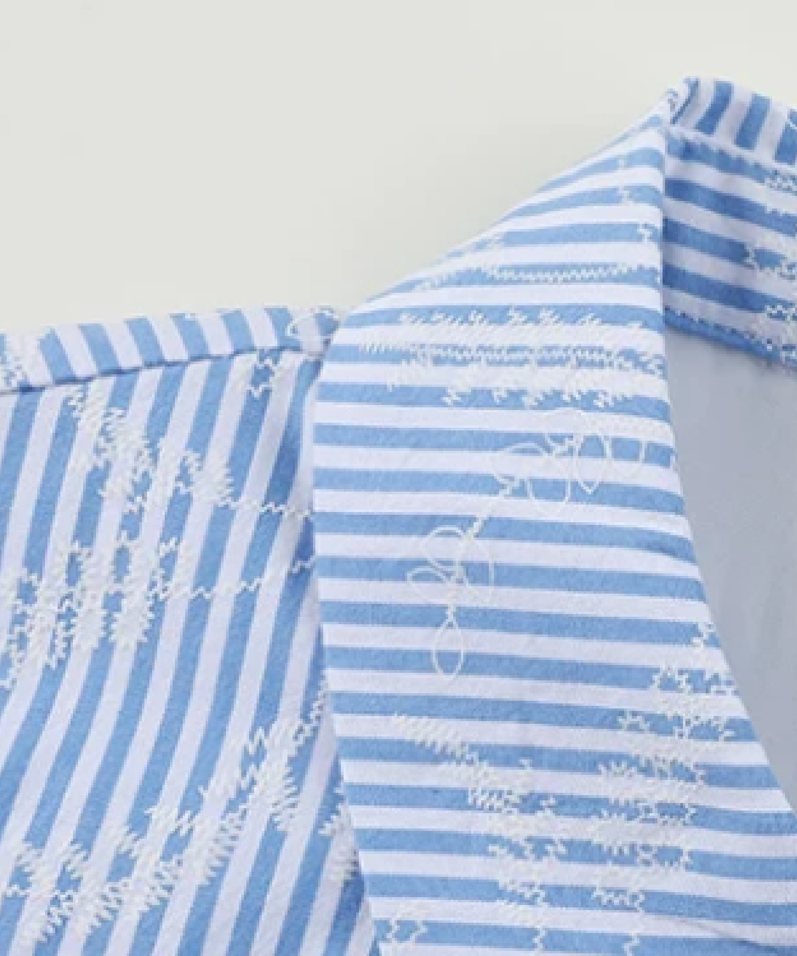 LA POMME petit Fake Two Stripe Shirt Jacket ラポミ・プチ トップス シャツ・ブラウス ブルー