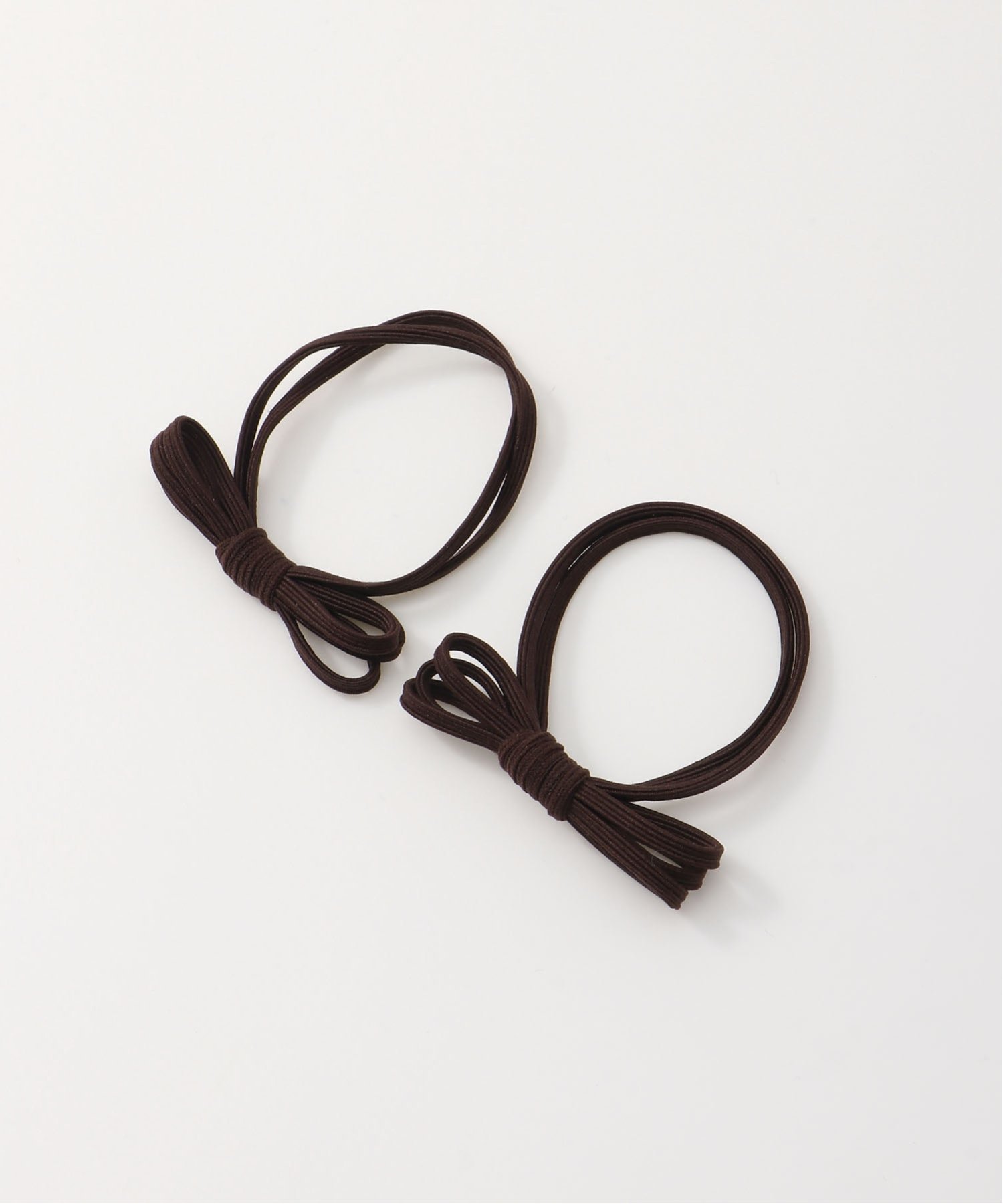 FReePLACe/(W)リボンモチーフヘアゴム2本セット ミニョントレフル ルームヨンマルサンセレクティッド ヘアアクセサリー ヘアゴム ブラウン ブラック