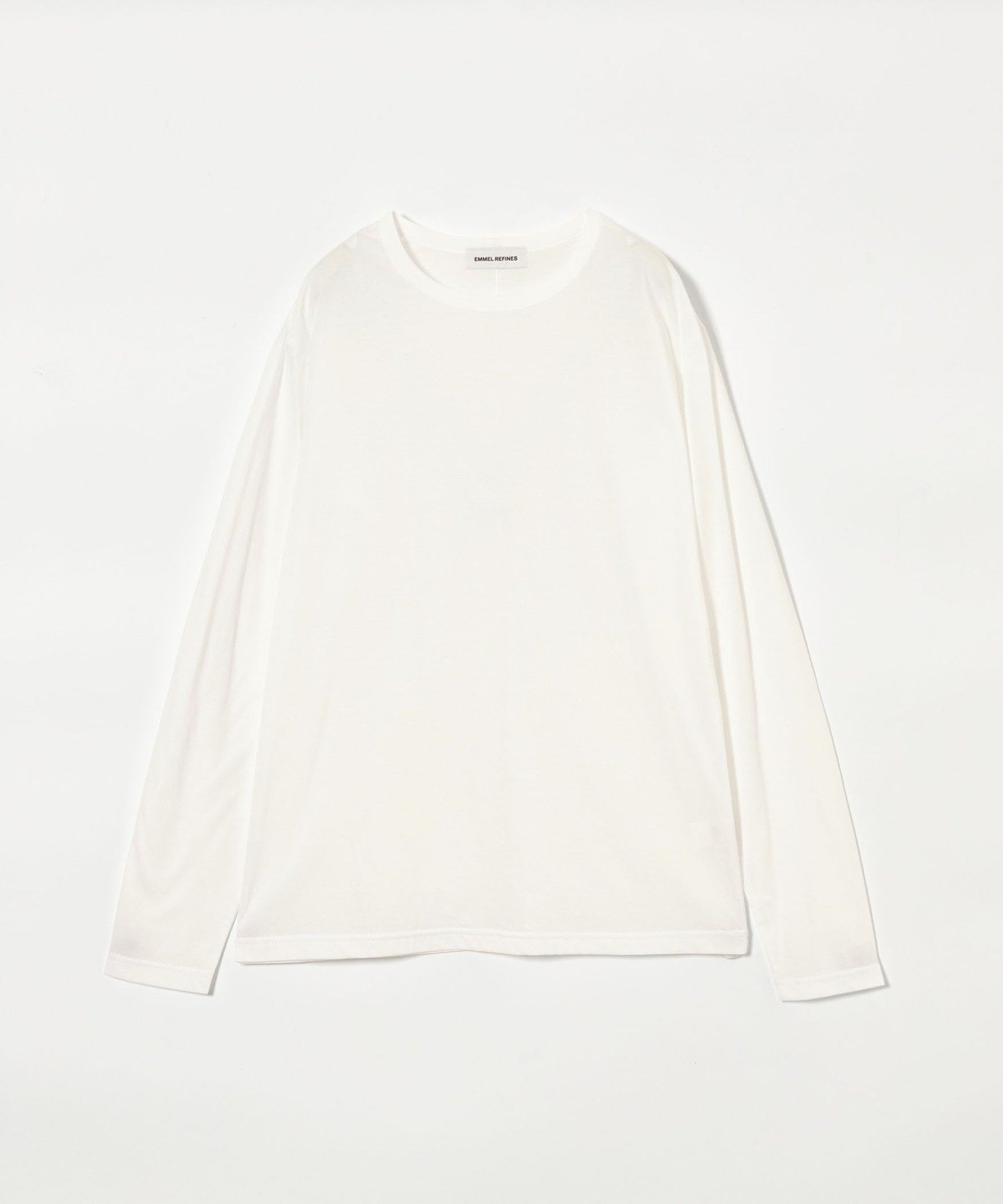 ＜EMMEL REFINES＞EM クルーネック ロングスリーブ Tシャツ ユナイテッドアローズ アウトレット トップス カットソー・Tシャツ ホワイト ブラック
