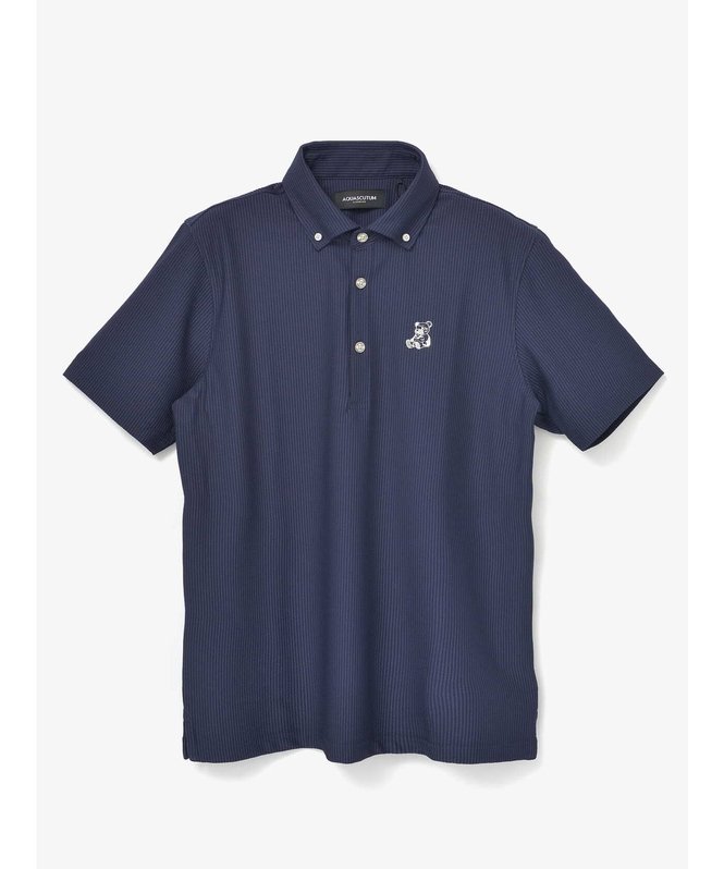【SALE／30%OFF】Aquascutum GOLF GOLF MEN サッカーB.Dポロシャツ アクアスキュータム トップス カットソー・Tシャツ ネイビー ホワイト【送料無料】