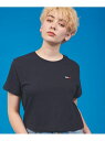 【SALE/50%OFF】TOMMY HILFIGER (W)TOMMY HILFIGER(トミーヒルフィガー) ワンポイント フラッグロゴTシャツ トミーヒルフィガー カットソー Tシャツ ネイビー ホワイト