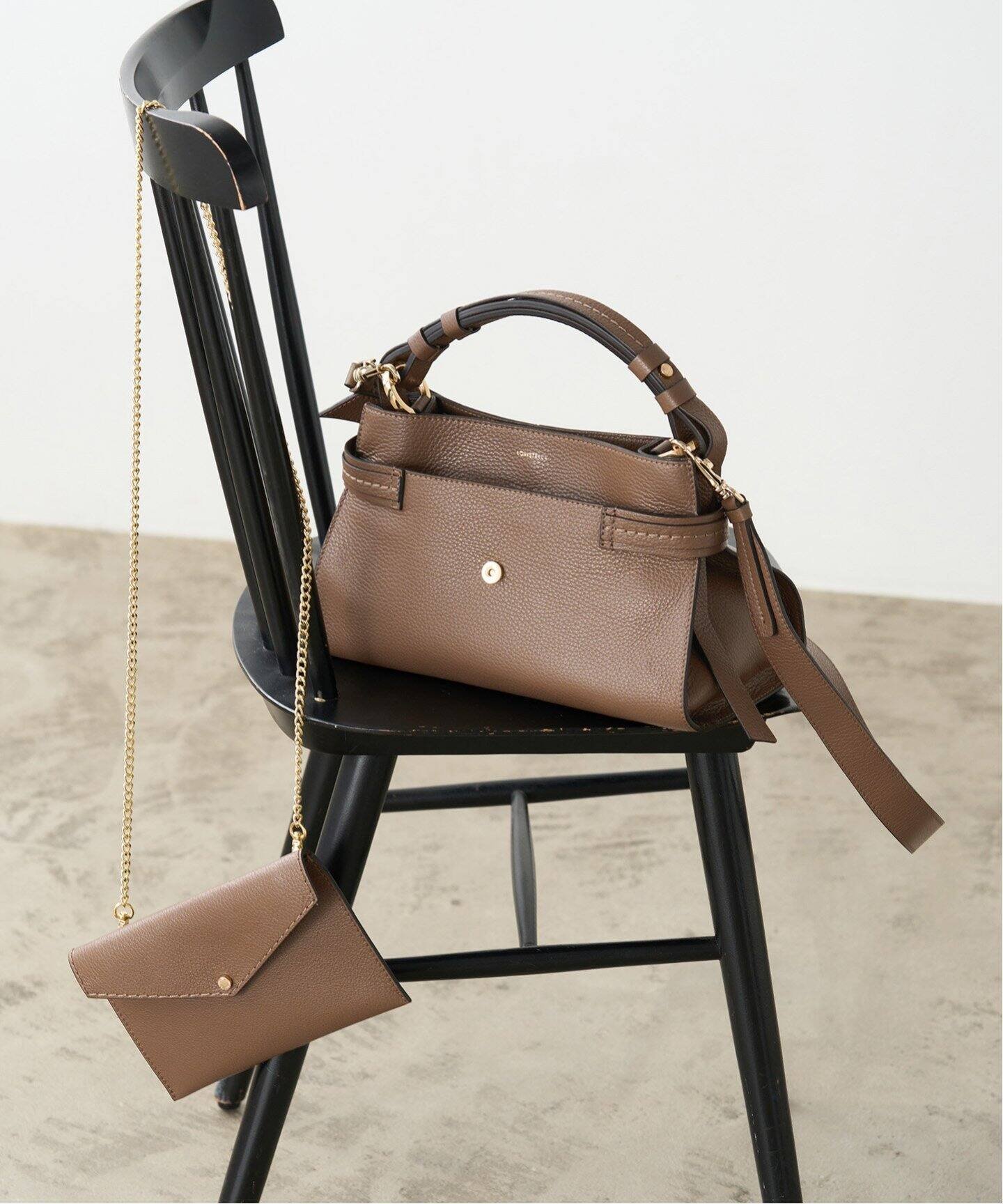 IENA 《追加》【LORISTELLA/ロリステッラ】別注 SHEILA ワンハンドル ショルダーバッグ イエナ バッグ ショルダーバッグ ベージュ ブラック【送料無料】のサムネイル