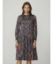 【SALE/30%OFF】Aquascutum WOMEN カリグラフィープリントドレス アクアスキュータム ワンピース・ドレス ドレス ホワイト ネイビー【送...