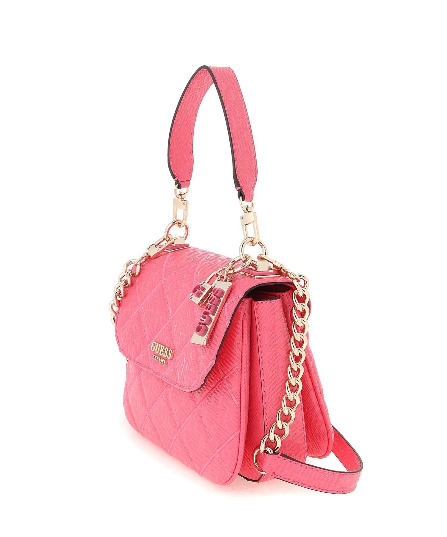 (W)CADDIE 3 Top Handle Flap バッグ ショルダーバッグ ゲス バッグ ショルダーバッグ ピンク