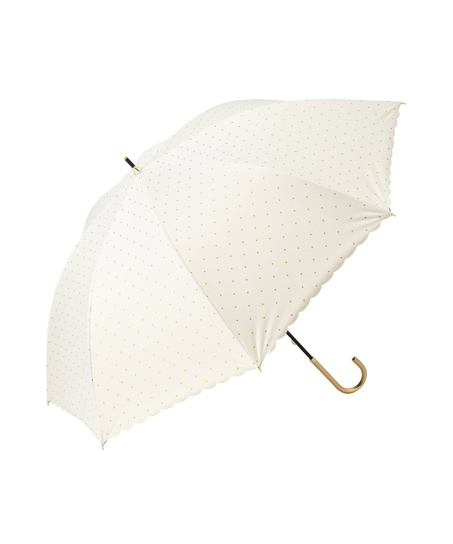 Francfranc 遮光 ドットグリッターヒートカット 長傘 58cm ホワイト(晴雨兼用) フランフラン ファッション雑貨 傘・長傘 ホワイト