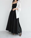 Freesia ダブルストラップ カップ付き ドッキング キャミ ワンピース Freesia フリージア アンドミー ワンピース・ドレス ワンピース ブラック【...