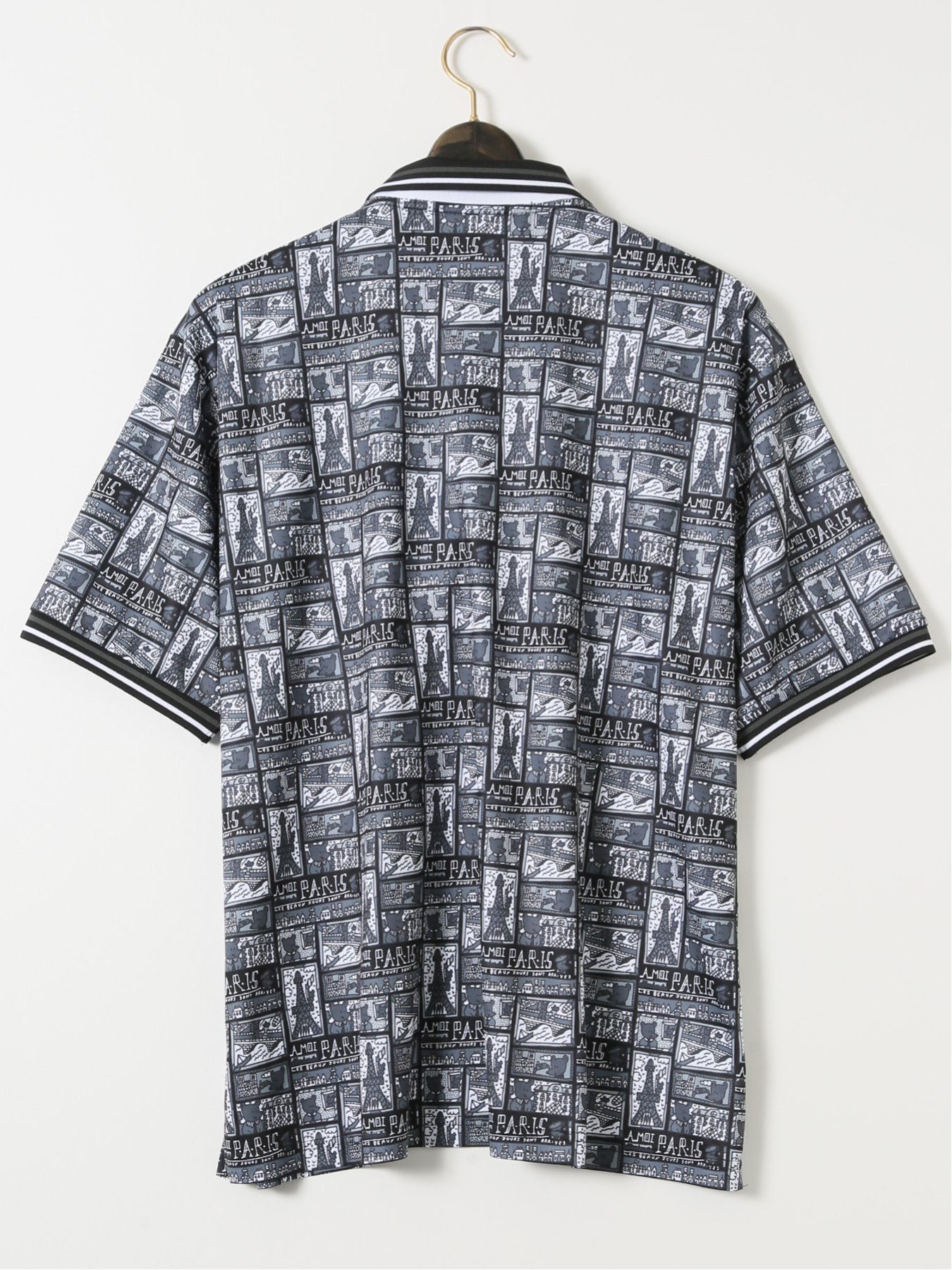 【SALE／10%OFF】GRAND-BACK 【大きいサイズ】カステルバジャック/CASTELBAJAC ストレッチ 接触冷感 吸汗速乾 総柄 半袖 ポロシャツ タカキュー トップス ポロシャツ【送料無料】