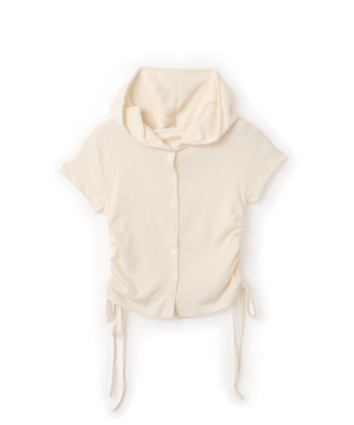 atmos pink atmos pink Shirring Hoodie Cardigan IVORY アトモス トップス ニット ホワイト【送料無料】